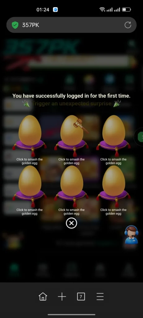357PK Egg rewards